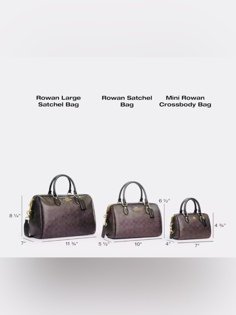 Coach Rowan  Coated Canvas Signature Satchel Bag - Picture 11 of 11